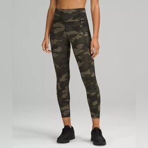 Lululemon Fast Free High-Rise Tight 25" Camo Medium Olive Size 0 NWOT